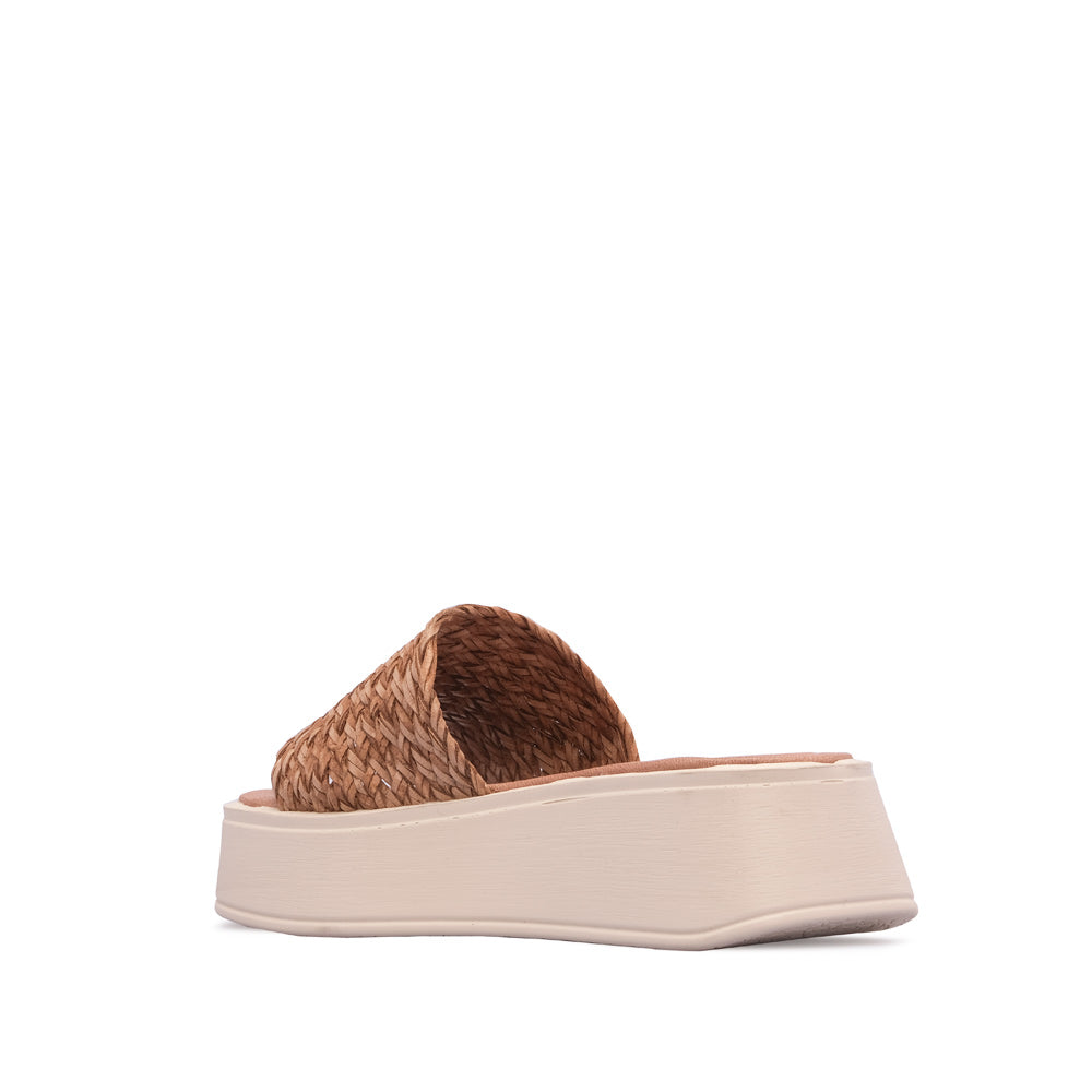 Chinelo Salto Cunha Mulher Pele Taupe