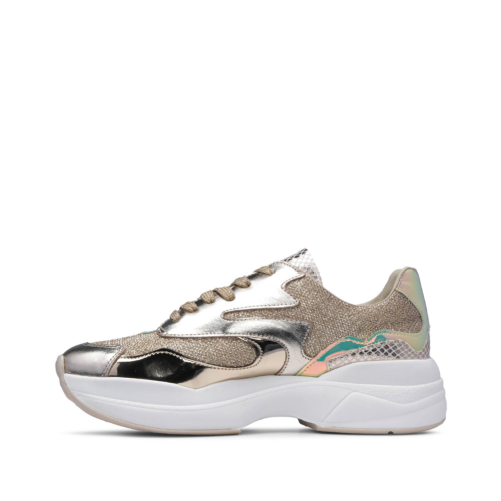Sapatilha Casual Mulher Metalizado Dourado