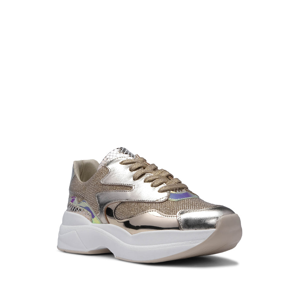 Sapatilha Casual Mulher Metalizado Dourado