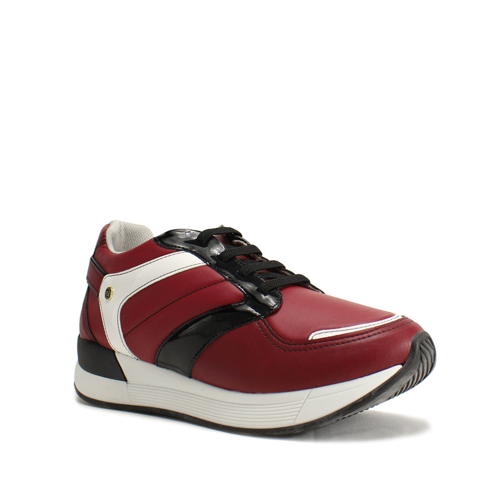 Sapatilha Casual Mulher Pele Sintética Bordeaux