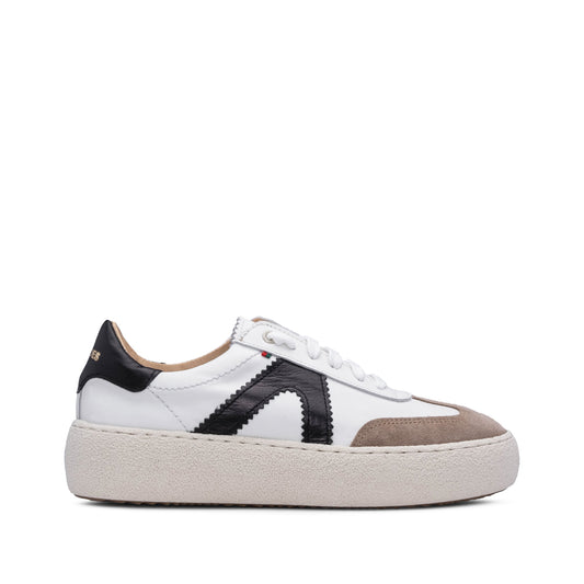 Sapatilha Casual Mulher Pele Branco E Preto