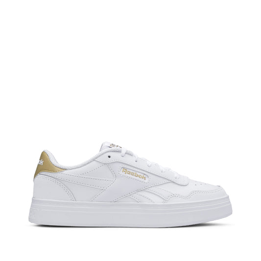 Sapatilha Casual Mulher Court Advance Bold Branco E Ouro