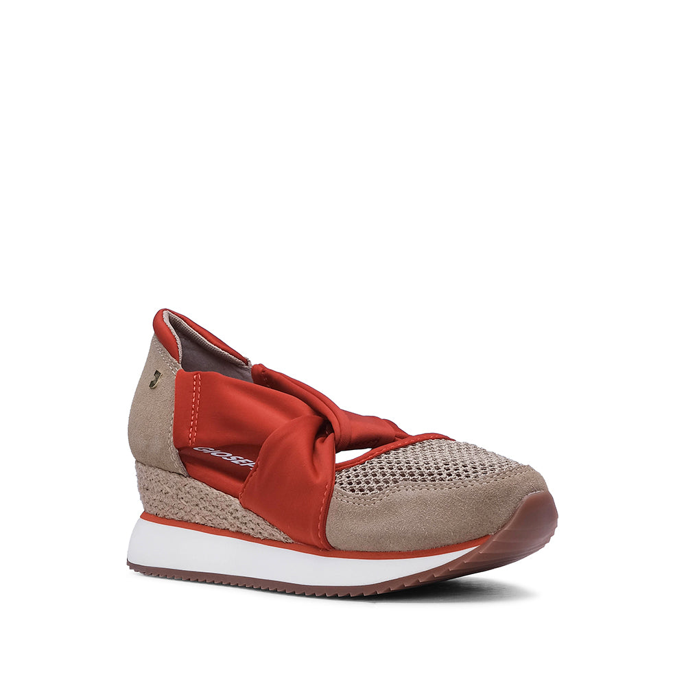 Sapatilha Salto Cunha Mulher Vermelho