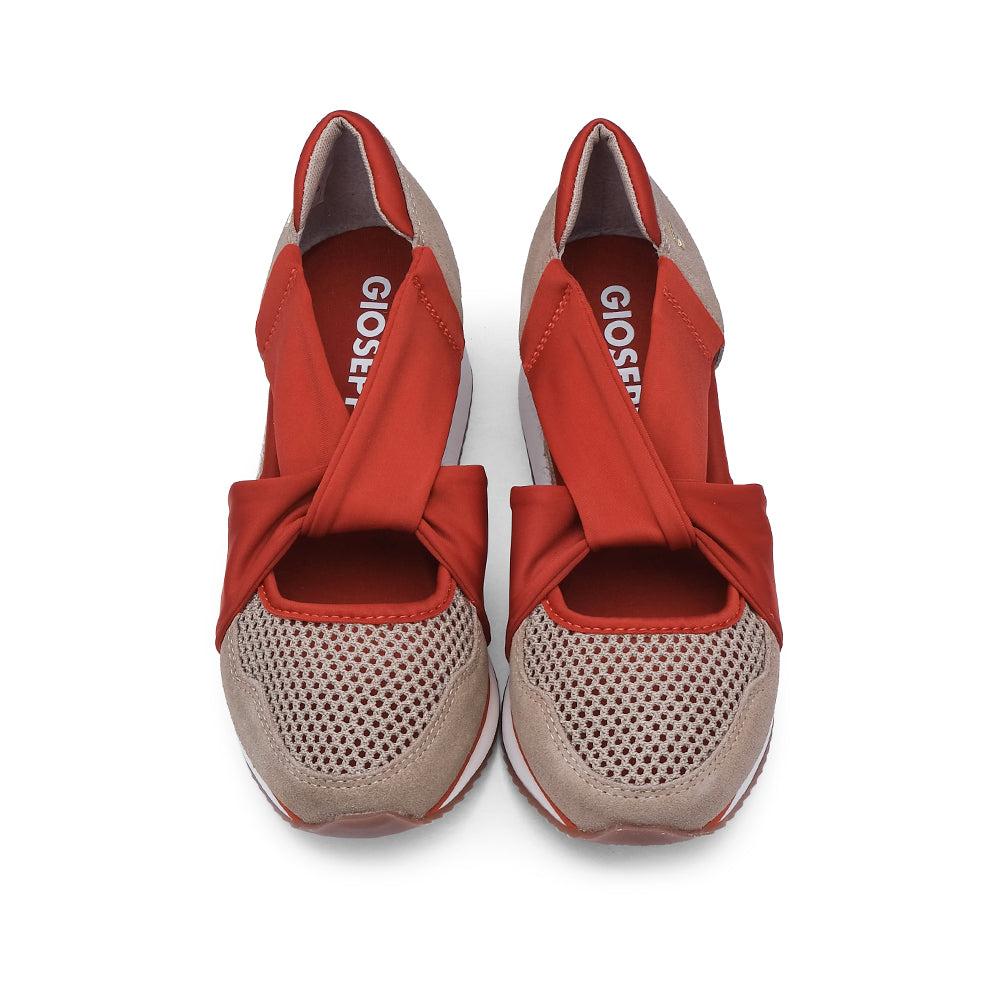 Sapatilha Salto Cunha Mulher Vermelho