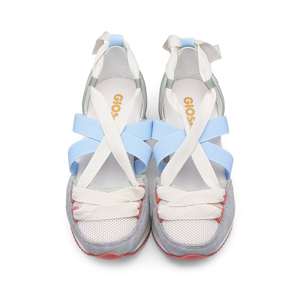 Sapatilha Salto Cunha Mulher Azul