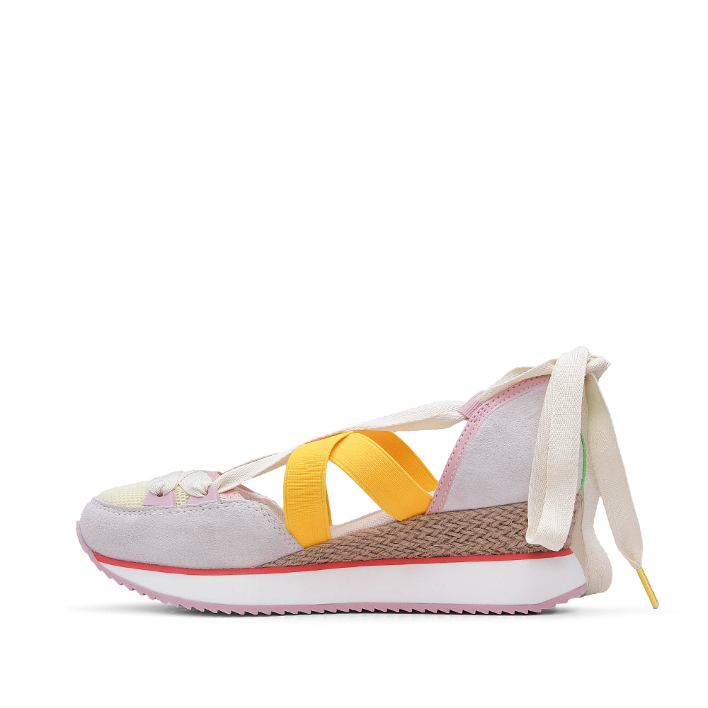 Sapatilha Salto Cunha Mulher Multicolor