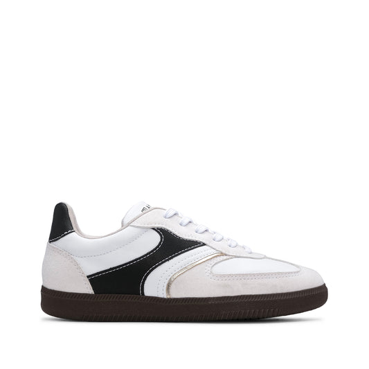 Sapatilha Casual Mulher Pele Branco E Preto