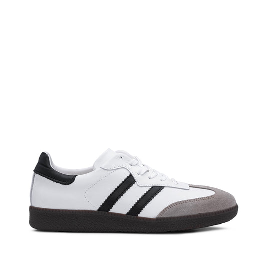 Sapatilha Casual Mulher Pele Branco E Preto