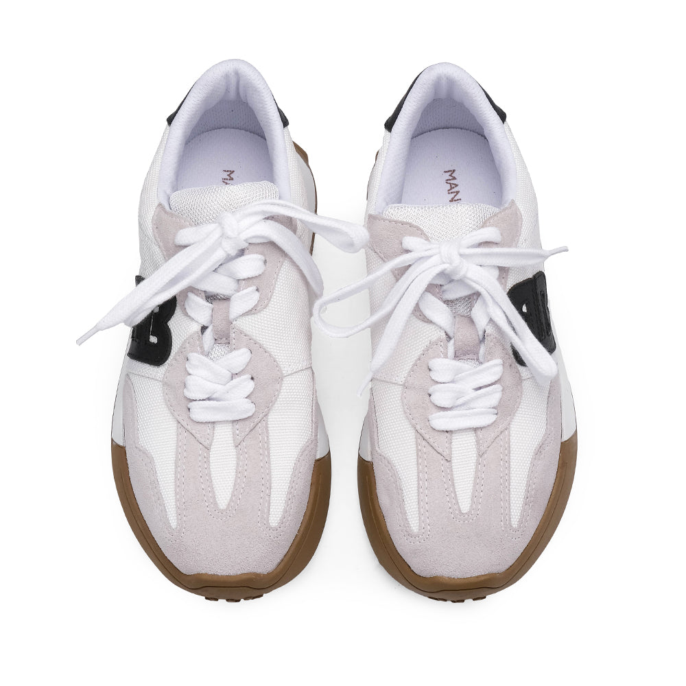 Sapatilha Casual Mulher Branco E Preto