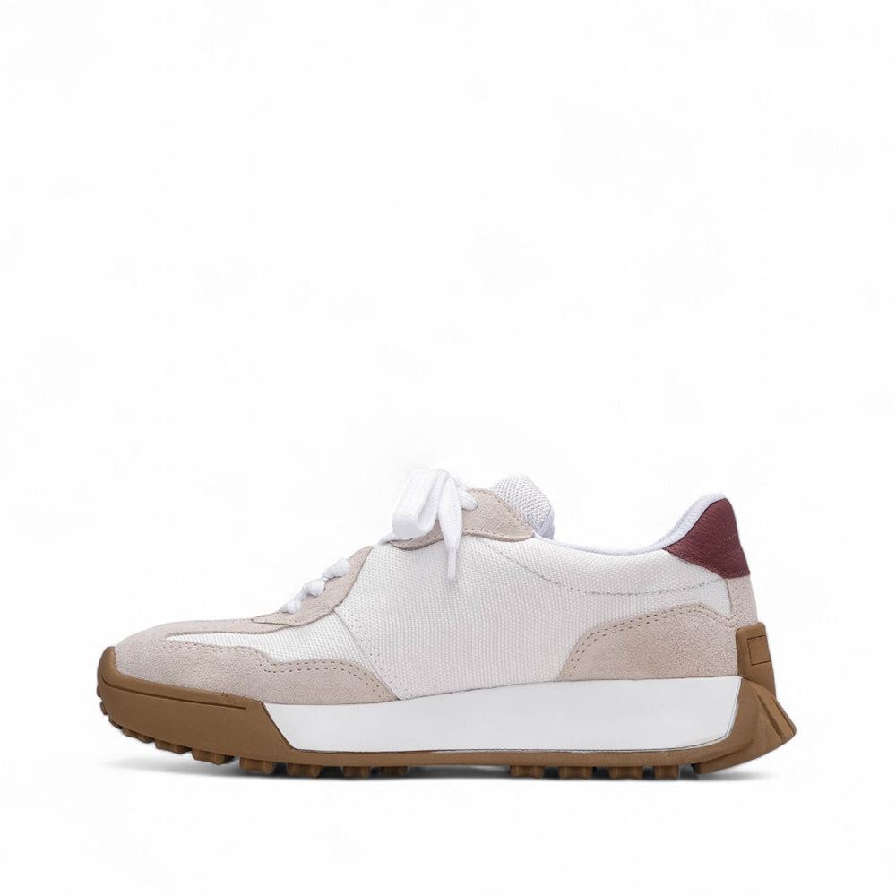 Sapatilha Casual Mulher Branco E Vermelho