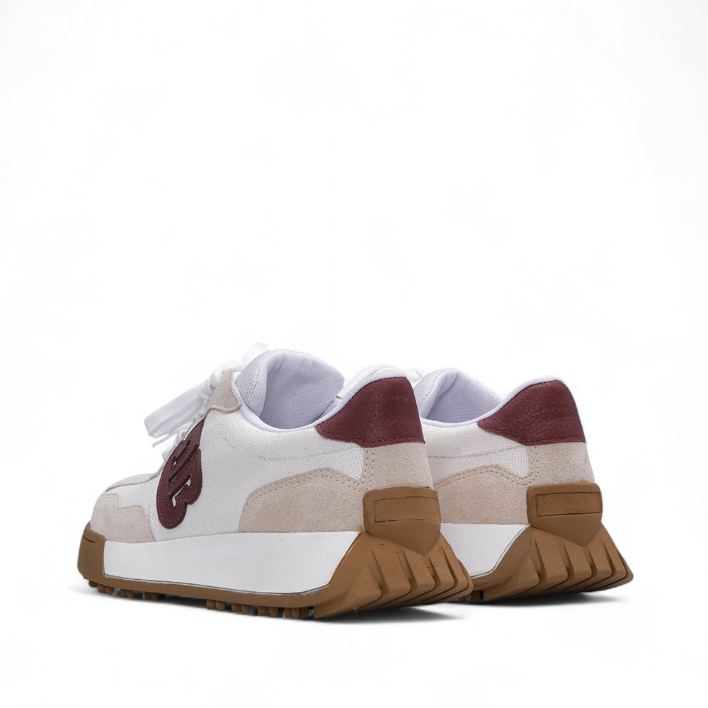Sapatilha Casual Mulher Branco E Vermelho