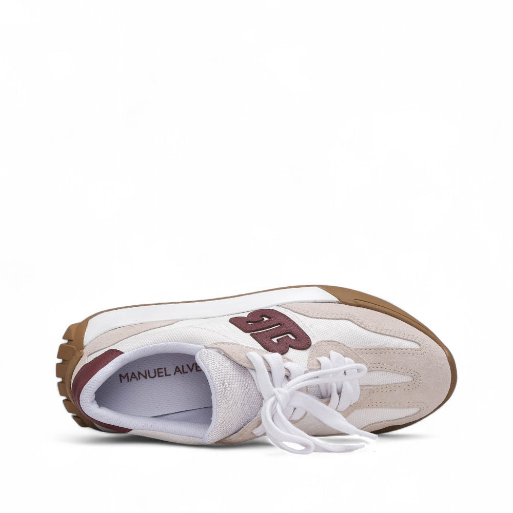 Sapatilha Casual Mulher Branco E Vermelho