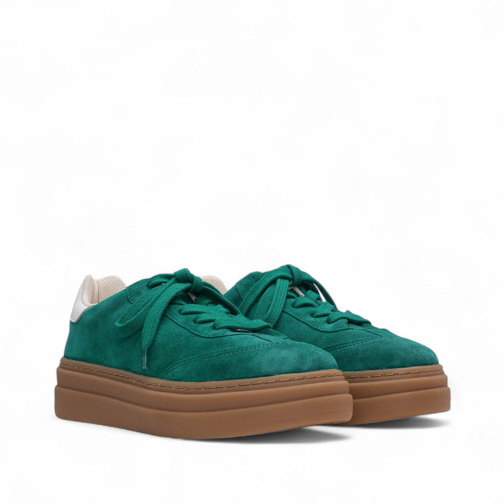 Sapatilha Casual Mulher Camurça Verde
