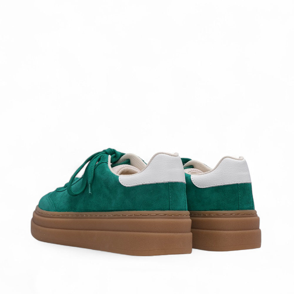 Sapatilha Casual Mulher Camurça Verde