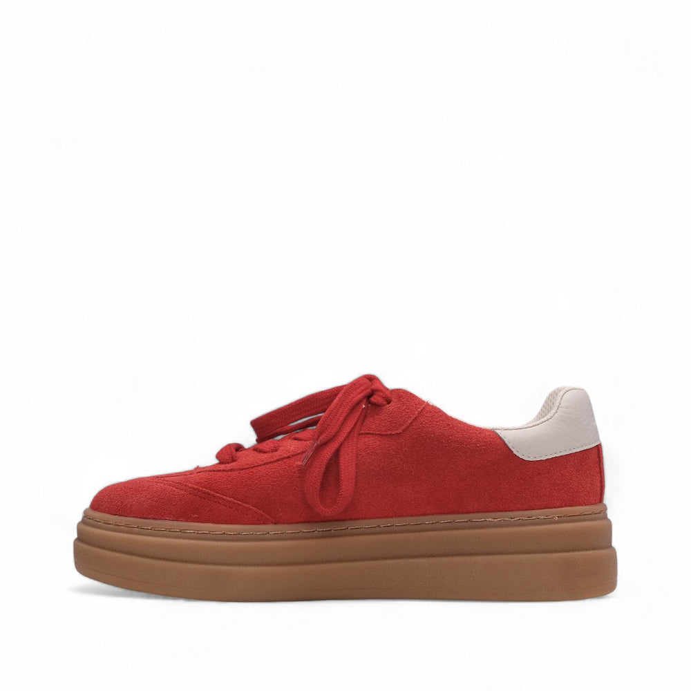 Sapatilha Casual Mulher Camurça Vermelho