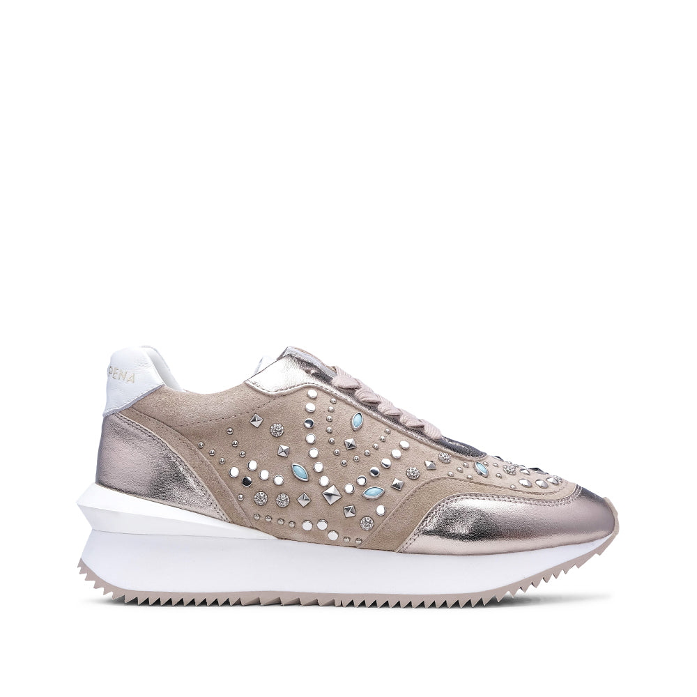 Sapatilha Casual Mulher Camurça Bronze