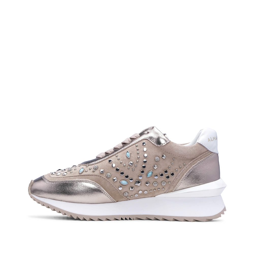 Sapatilha Casual Mulher Camurça Bronze