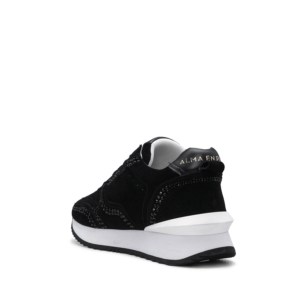 Sapatilha Casual Mulher Camurça Preto