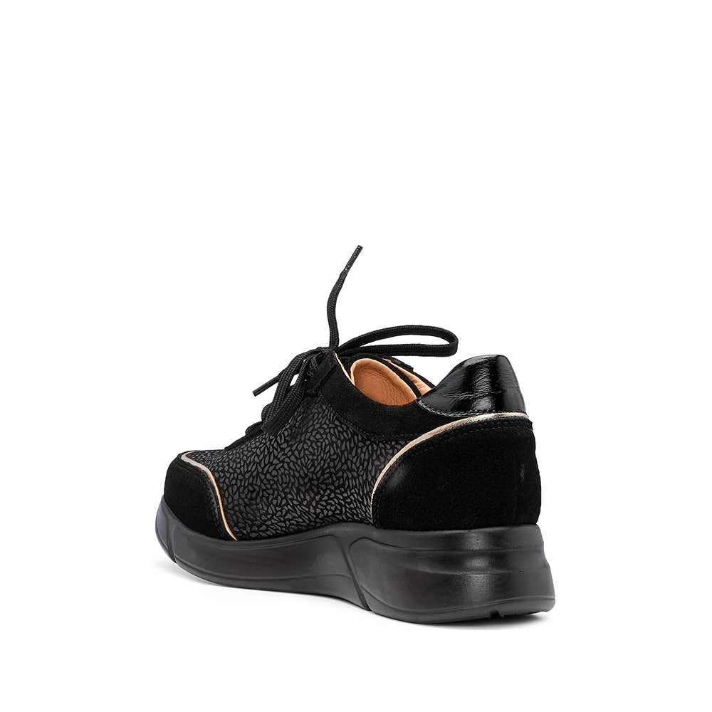 Sapatilha Casual Mulher Camurça Preto