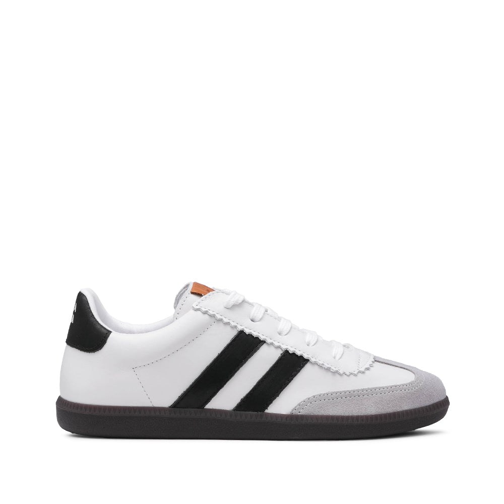 Sapatilha Casual Mulher Pele Sintética Branco E Preto