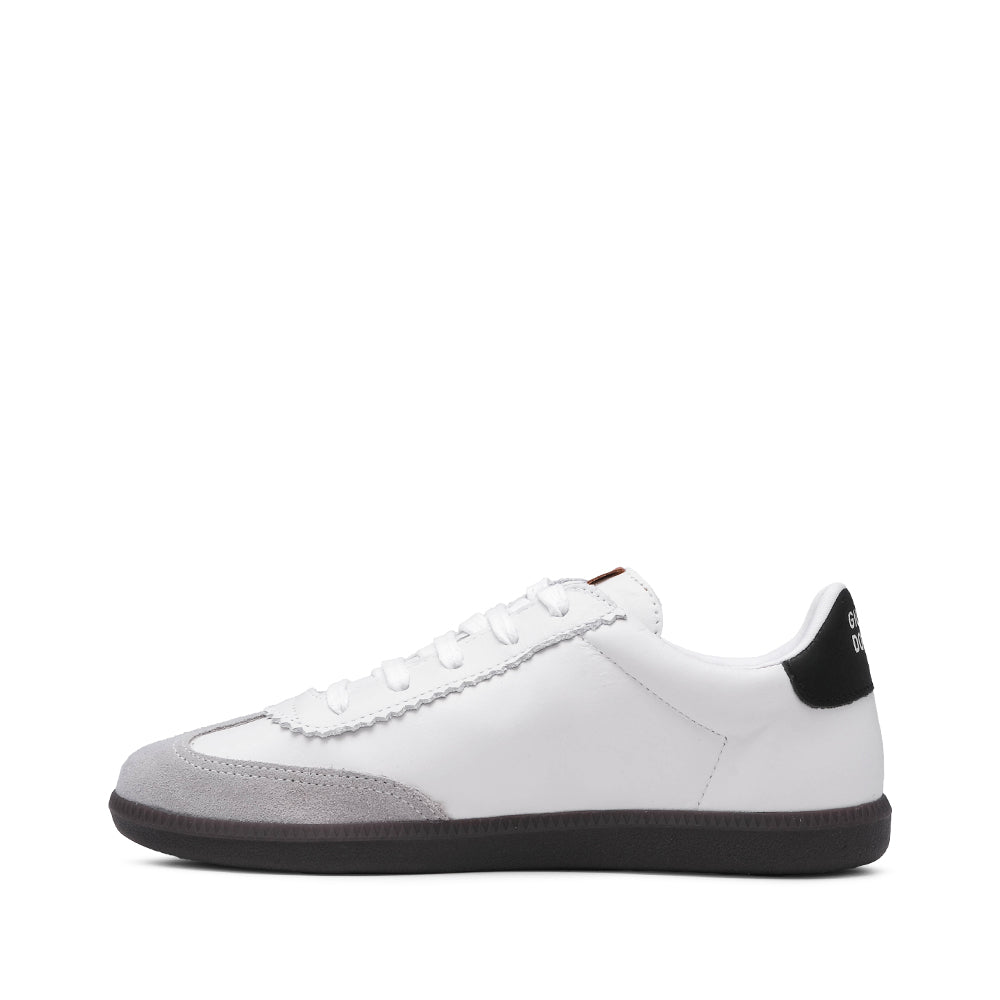 Sapatilha Casual Mulher Pele Sintética Branco E Preto