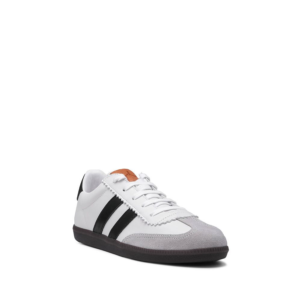 Sapatilha Casual Mulher Pele Sintética Branco E Preto