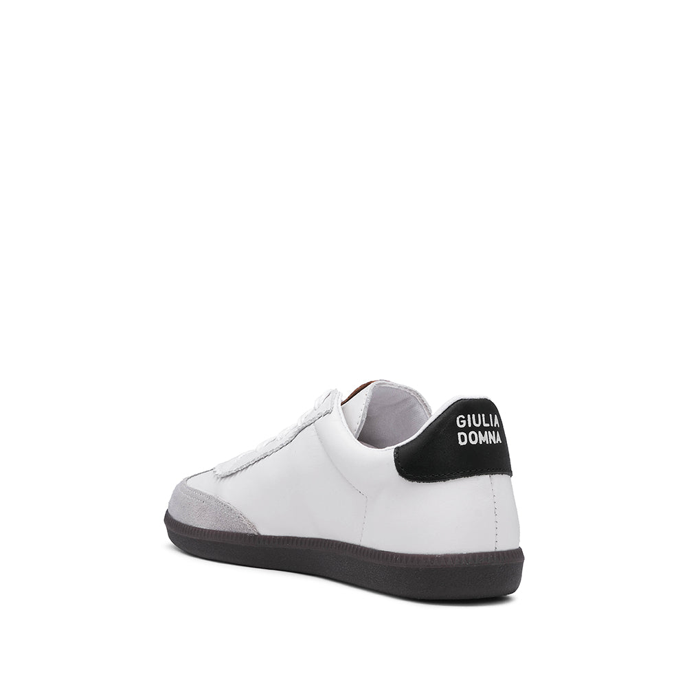 Sapatilha Casual Mulher Pele Sintética Branco E Preto
