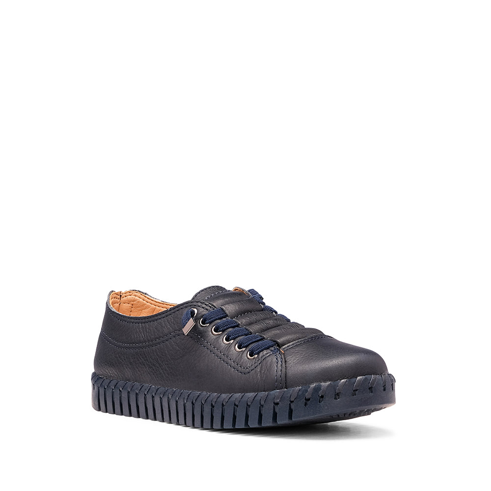 Sapatilha Casual Mulher Pele Azul Marinho
