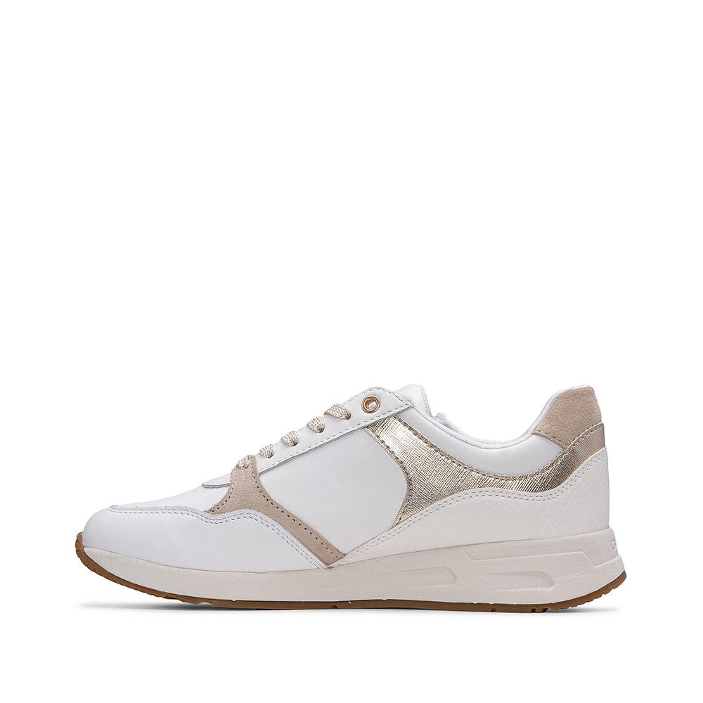 Sapatilha Casual Mulher Branco E Ouro