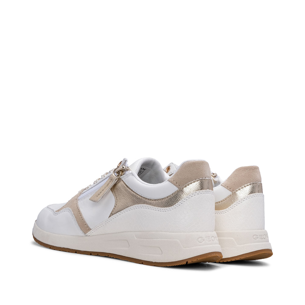 Sapatilha Casual Mulher Branco E Ouro