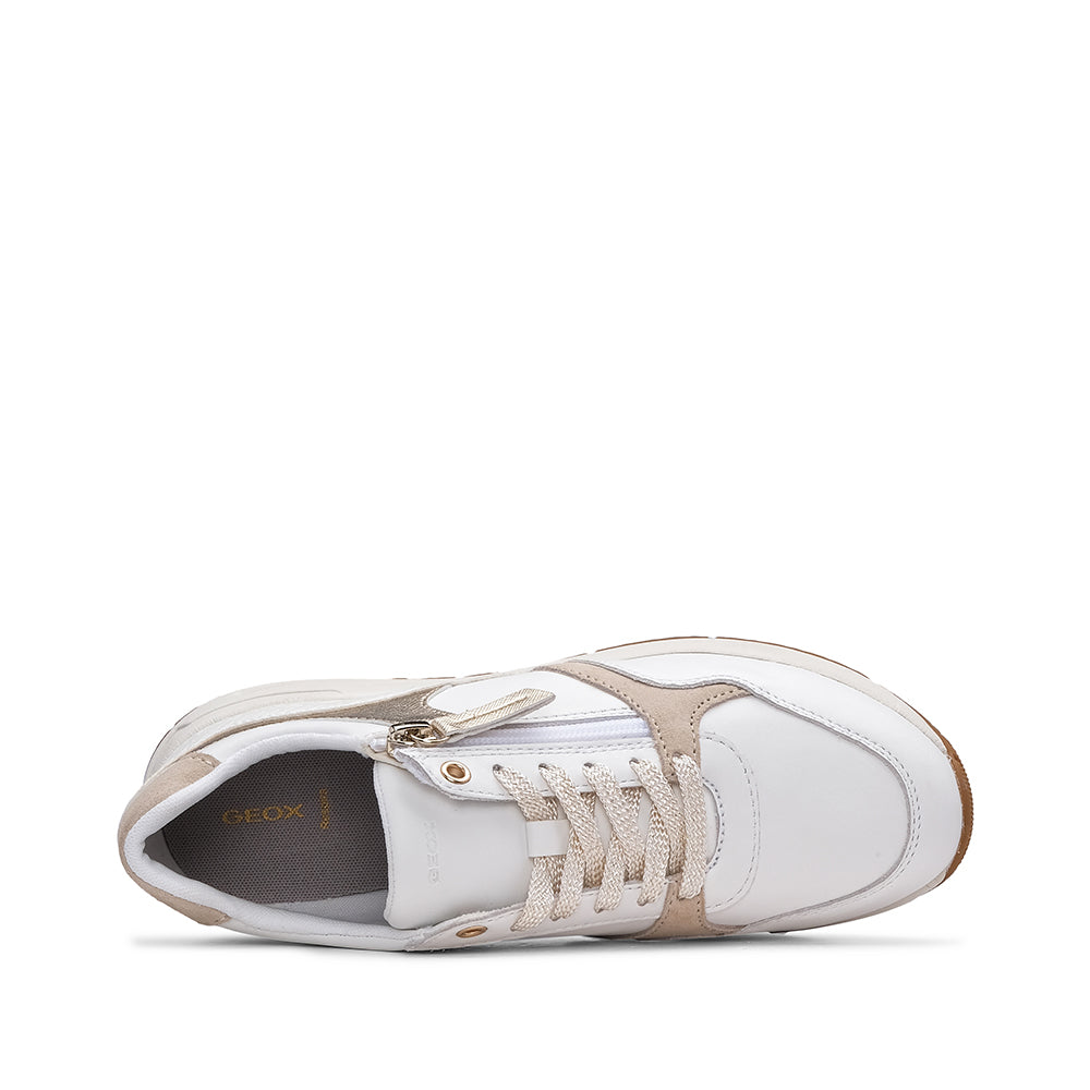 Sapatilha Casual Mulher Branco E Ouro