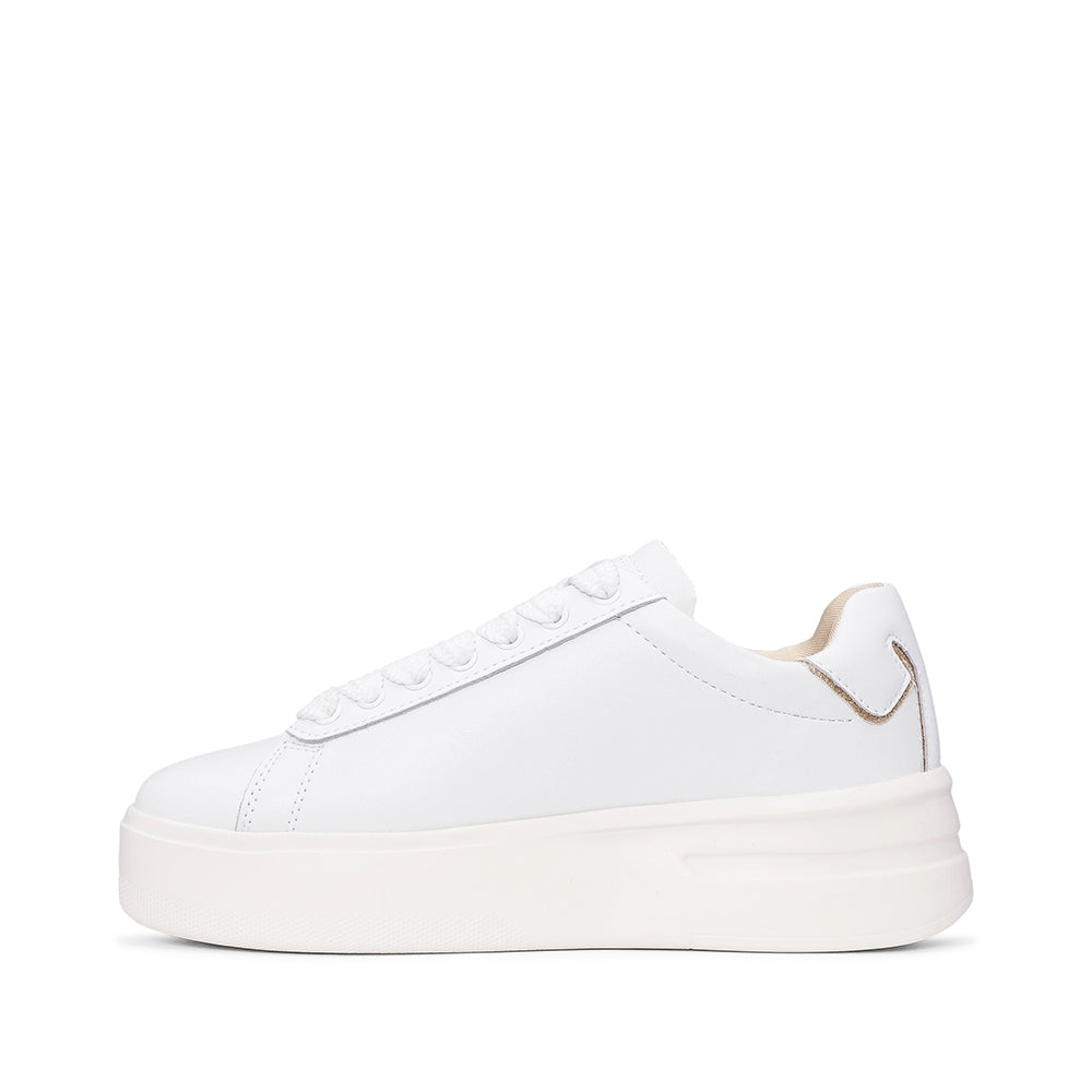 Sapatilha Casual Mulher Branco E Dourado