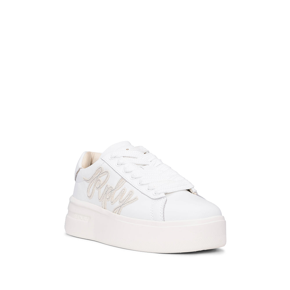 Sapatilha Casual Mulher Branco E Dourado