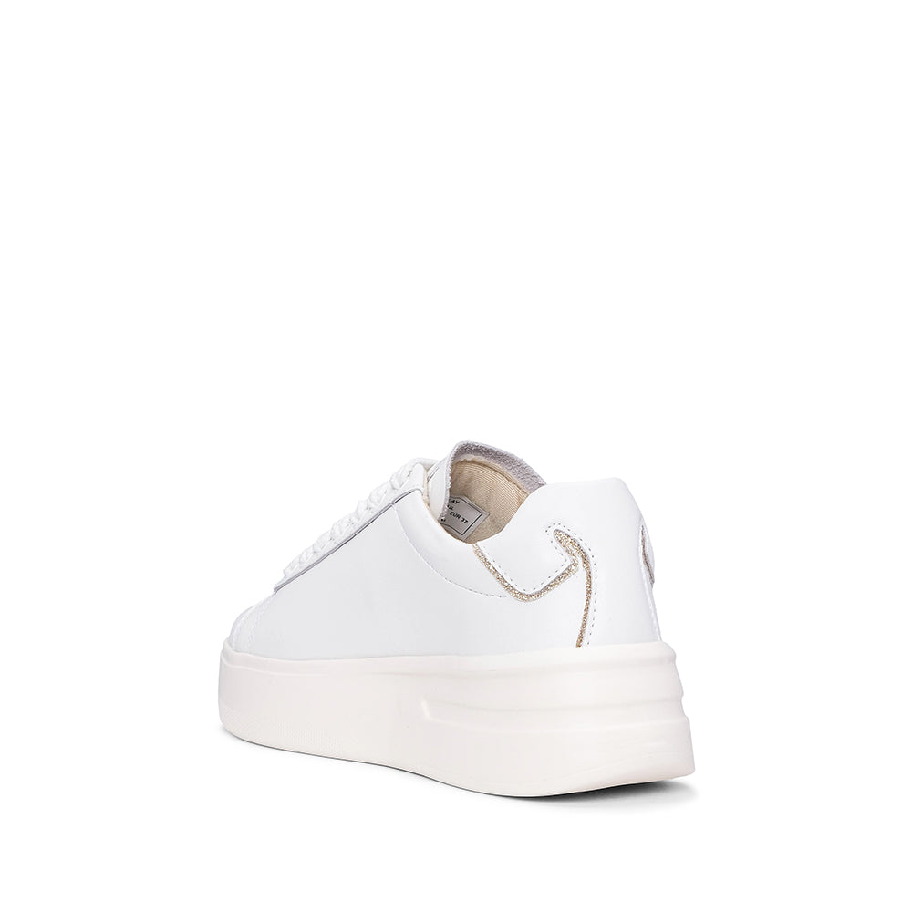 Sapatilha Casual Mulher Branco E Dourado