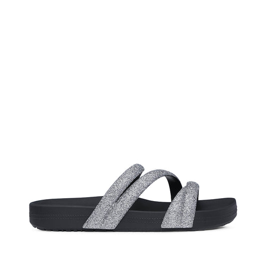 Chinelo Salto Raso Mulher Pele Sintética Preto