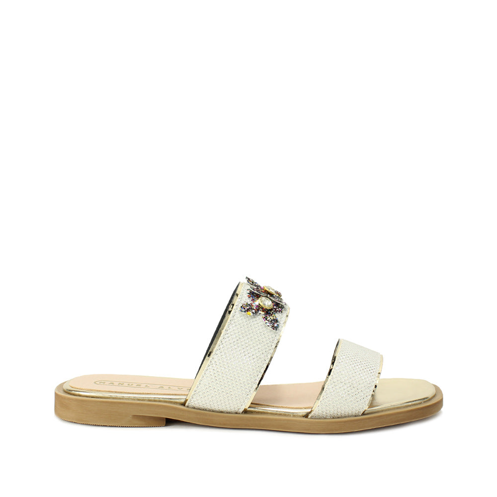 Chinelo Casual Mulher Fantasia Prata