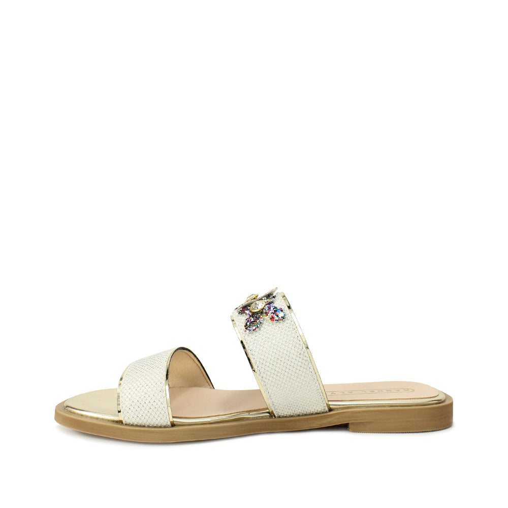 Chinelo Casual Mulher Fantasia Prata