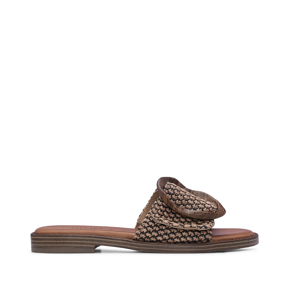 Chinelo Casual Mulher Pele Camel