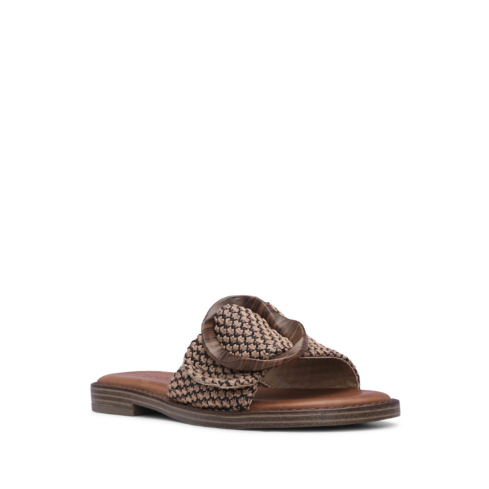 Chinelo Casual Mulher Pele Camel