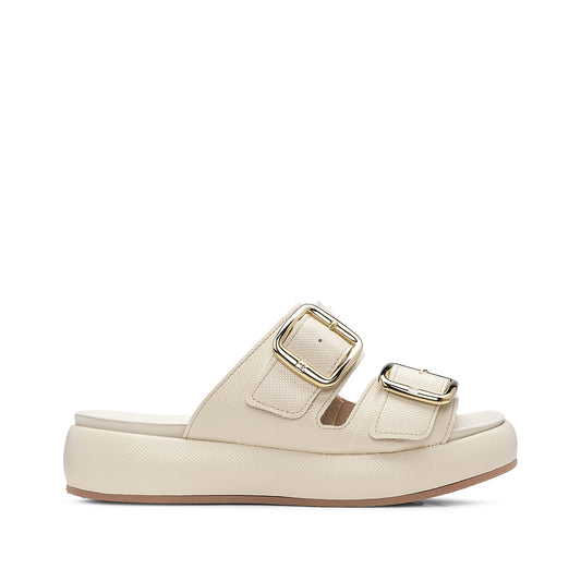 Chinelo Casual Mulher Gravado Bege