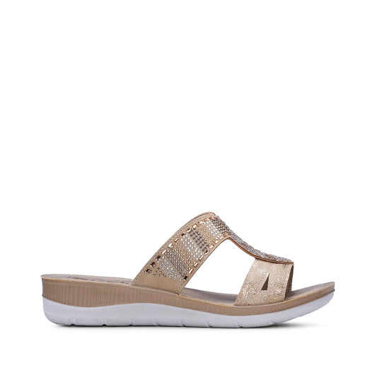 Chinelo Conforto Mulher Bege