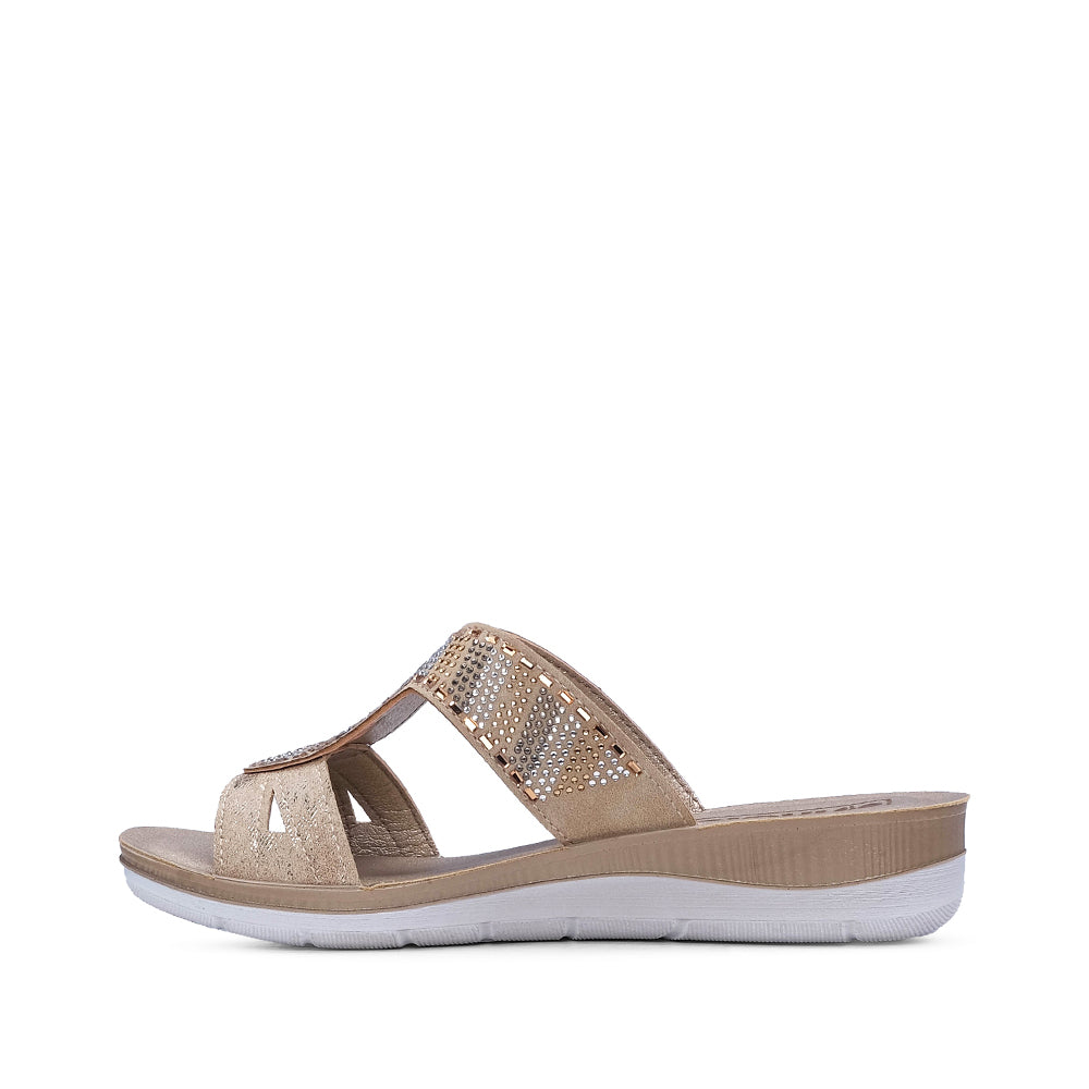 Chinelo Conforto Mulher Bege