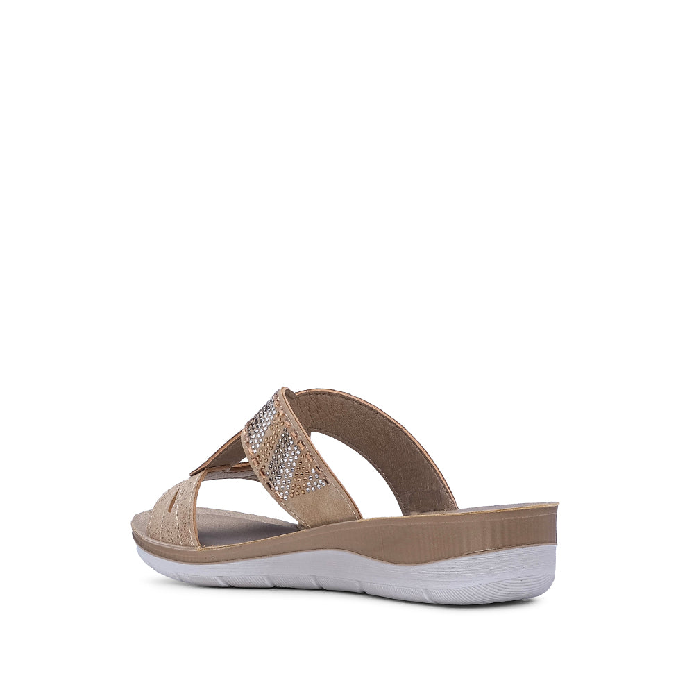 Chinelo Conforto Mulher Bege