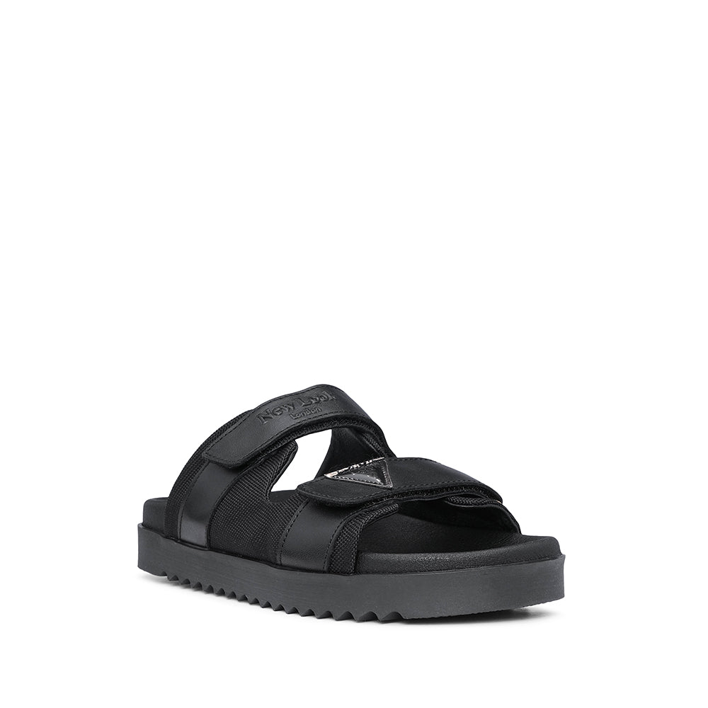 Chinelo Salto Raso Mulher Pele Preto