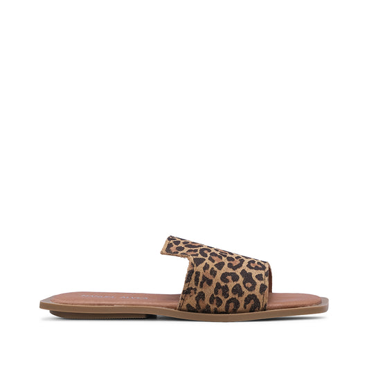 Chinelo Casual Mulher Camurça Leopardo