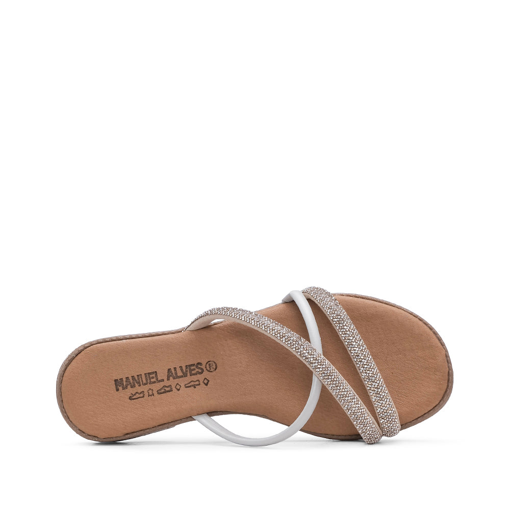 Chinelo Com Glitter Casual Mulher Pele Dourado