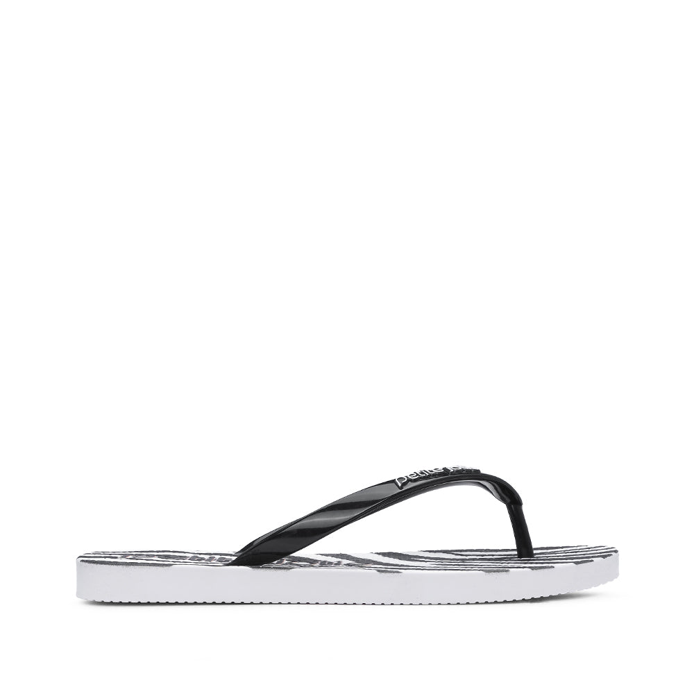Chinelo Praia Mulher Preto E Branco