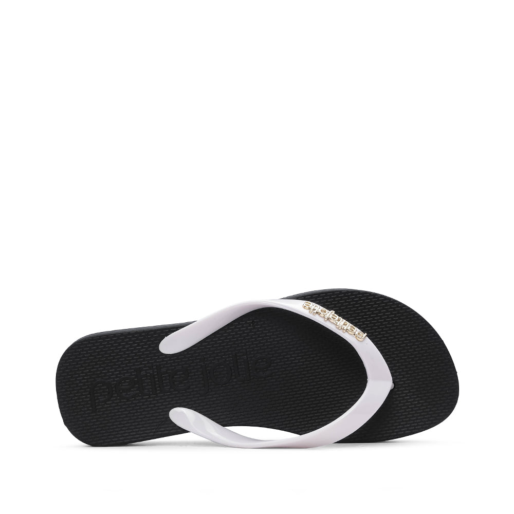 Chinelo Praia Mulher Branco E Preto