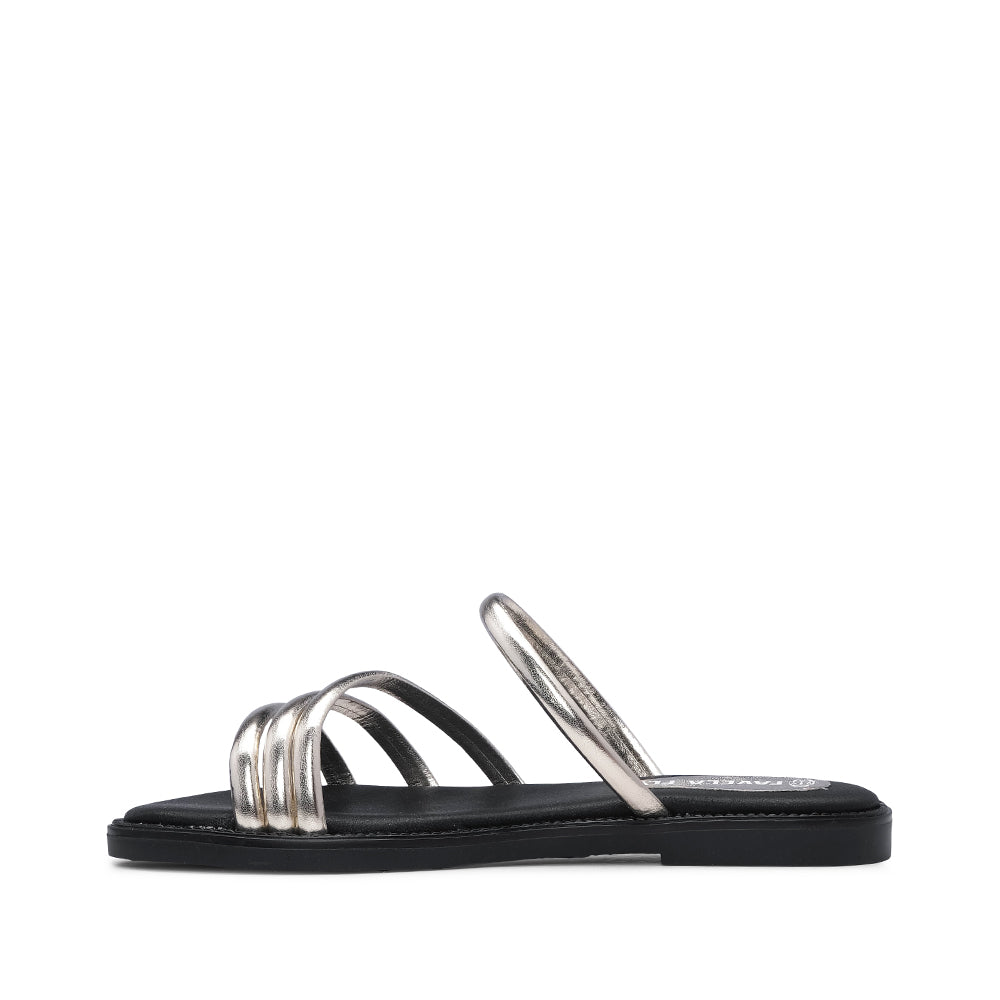 Chinelo Casual Mulher Metalizado Dourado