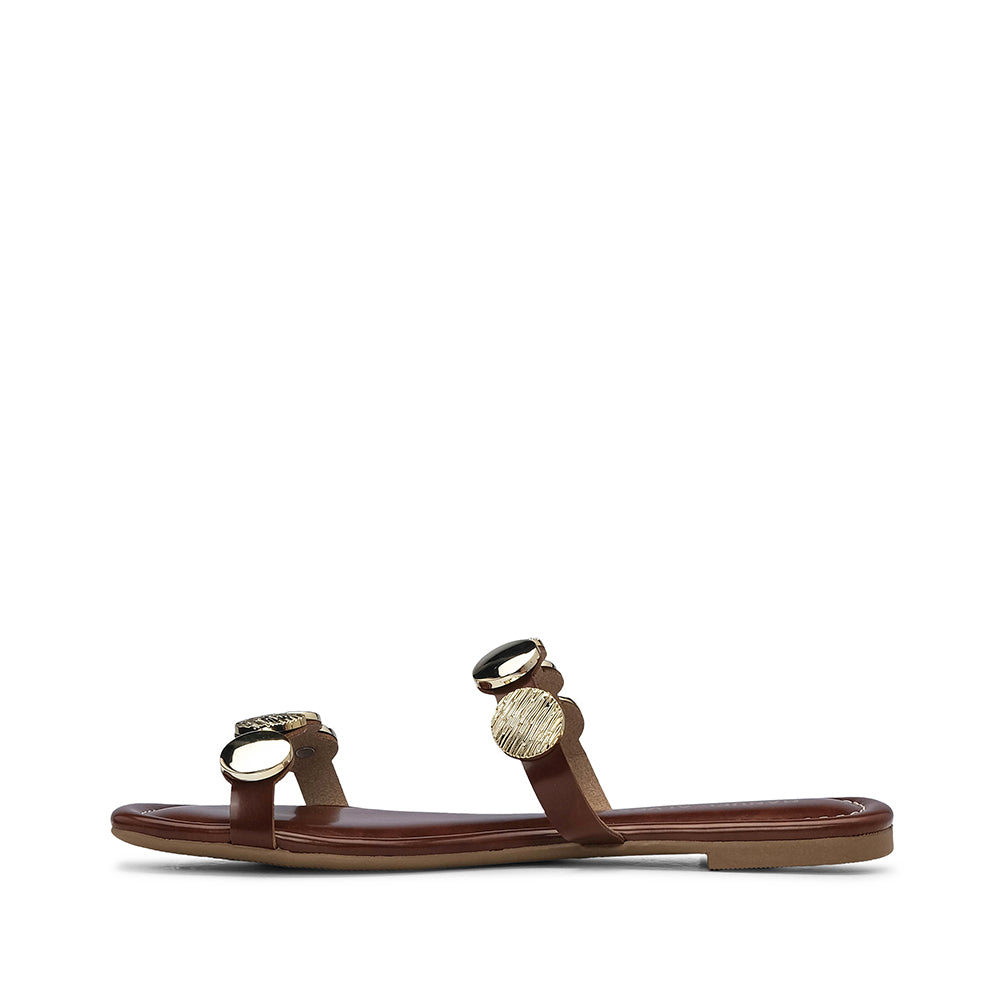 Chinelo Casual Mulher Castanho
